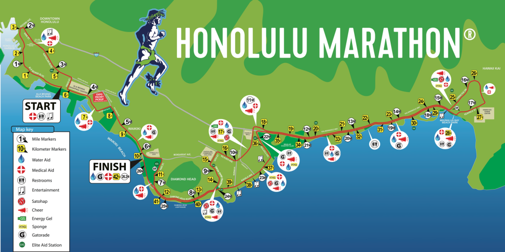 コースマップ Jalホノルルマラソン日本事務局オフィシャルサイト